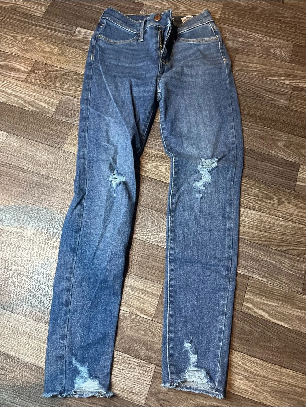 Old Navy Distressed Dark Blue Skinny Jeans for Kids